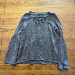 American Eagle Outfitters Purple V-Neck Sweater